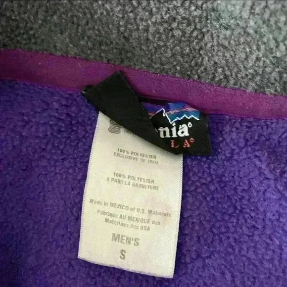 Patagonia Purple Synchilla Half Zip Pullover - Picture 3 of 4